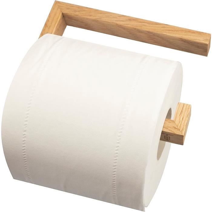 Porte-Papier Toilette Sans Perçage - En Bambou - Pour Papier