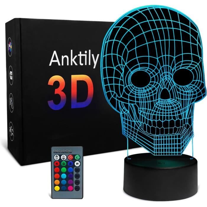 Lampe A Poser Princess 3D,Télécommande 16 Couleurs Changeantes