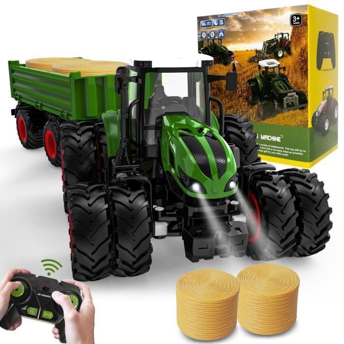 Moissonneuse Batteuse Jouet Télécommandée Strixorn - Tracteur RC Avec Lumière & Pulvérisation - Enfant 3-6 Ans