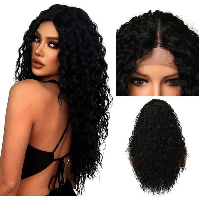 Perruque Noire Longue Tressée Mercredi - Cosplay Halloween, Fibre Synthétique 70cm, Style Gothique Girly