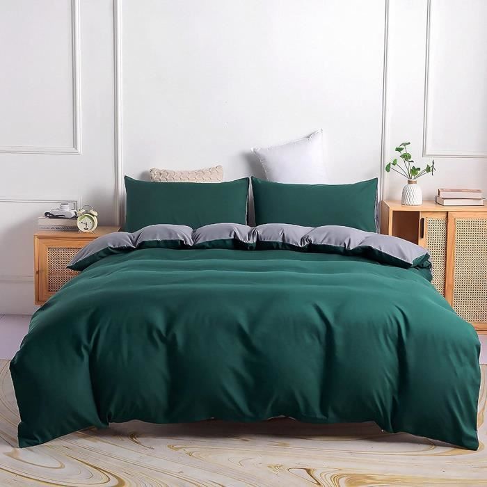 Housse De Couette 220x240 Cm CoutureBridal - Microfibre Douce Avec Taies D'Oreiller