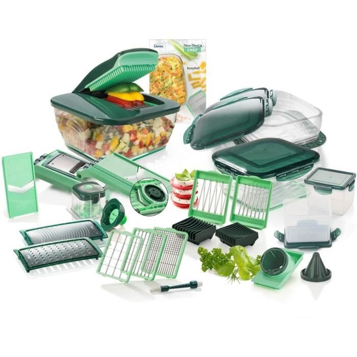 Genius Mandoline Nicer Dicer Chef 34 en 1 Multifunction Professionelle Trancheuse Couper