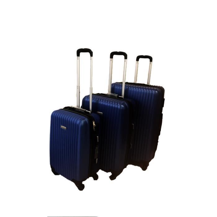 Set de 3 Valises Extensible Bordeaux Rigide ABS Code TSA 55-67-76cm Bordeaux LYS