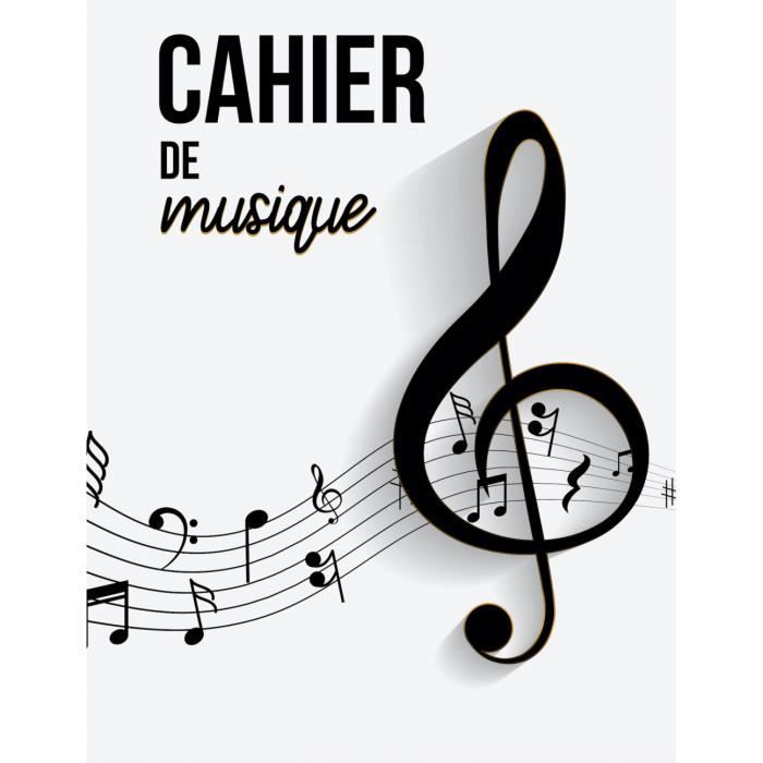 Cahier de musique 4 portées - Adapté aux enfants