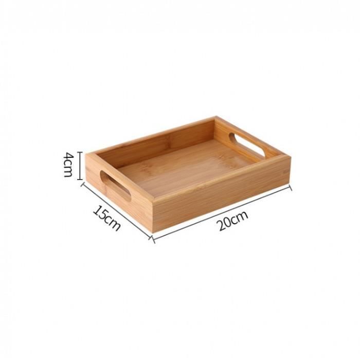 Assiette en bois rectangulaire pour servir de la nourriture sur un fond blanc isolé | Photo Premium