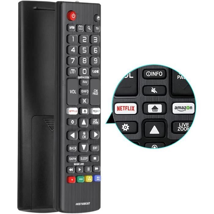 Télécommande De Remplacement Universelle Pour Téléviseurs LG - Noir, Plug-and-play, Aucun Réglage Requis