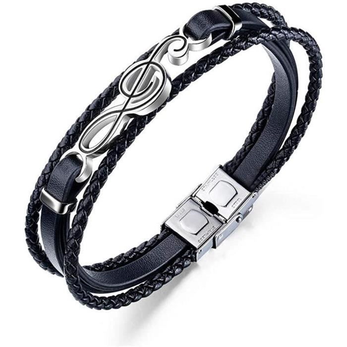 Bracelet Homme Cuir Mode, Bracelet Noel Cuir Bracelet Corde Cuir Tressé  Voilier Idee Cadeau Jeune Homme[u13099]