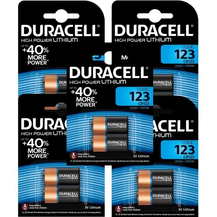Pack de 3 piles CR 123 Lithium 3V Duracell Ultra - Cdiscount Jeux - Jouets