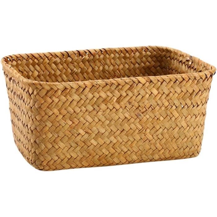 EZOWare Lot de 4 Panier de Rangement de Seagrass, Naturel Osier EZOWare Lot de 4 Panier de Rangement de Seagrass, Naturel Osier