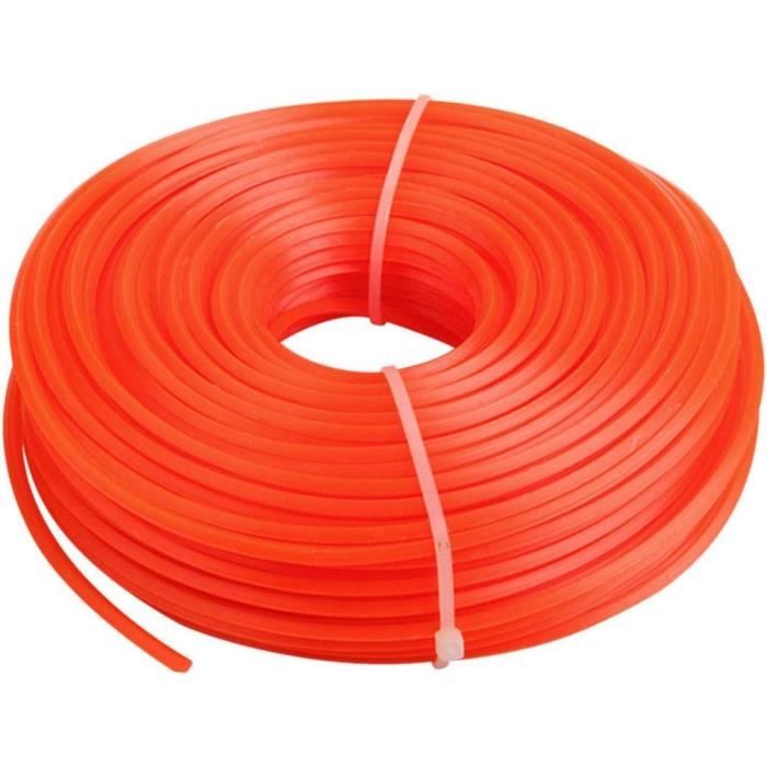 Fil De Débroussailleuse 2.4 Mm étoile Nylon Grimsholm Orange Bobine De 80 M