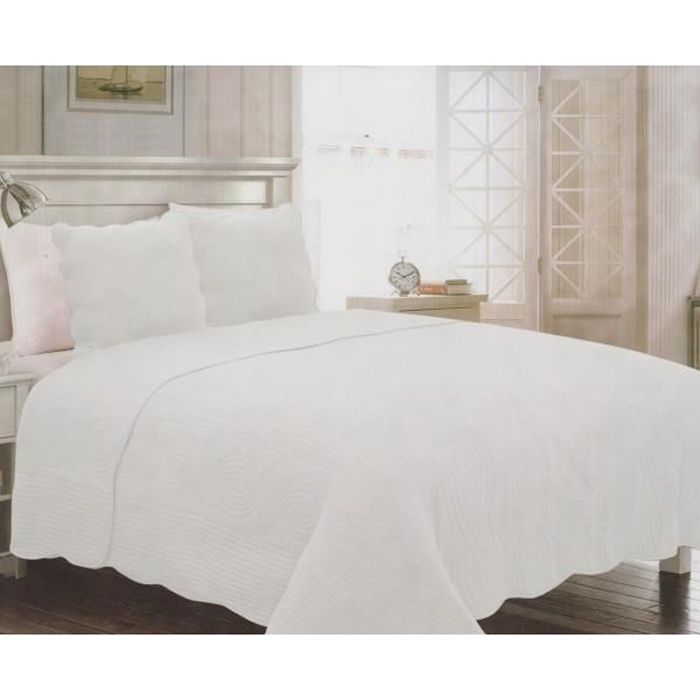 Jeté De Lit Blanc Cassé
