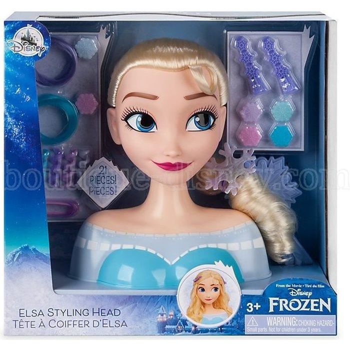 Tete A Coiffer Elsa La Reine Des Neiges Disney Cdiscount Jeux Jouets