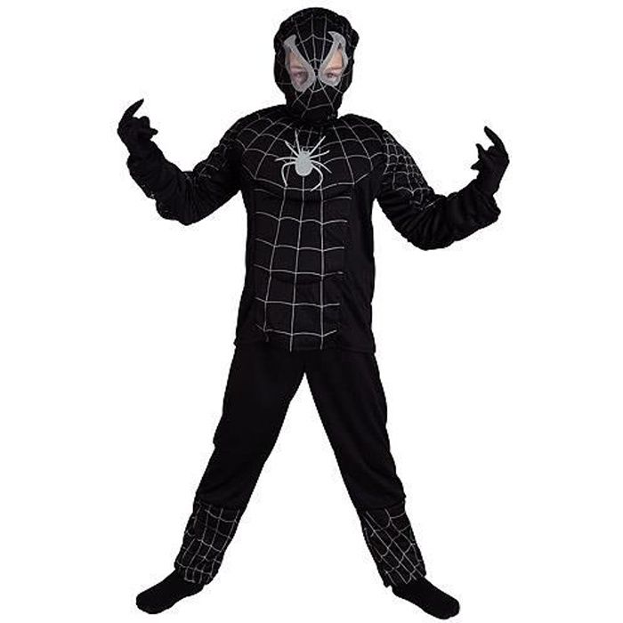 Déguisement Spiderman Noir - Police - Enfant Garçon - Polyester