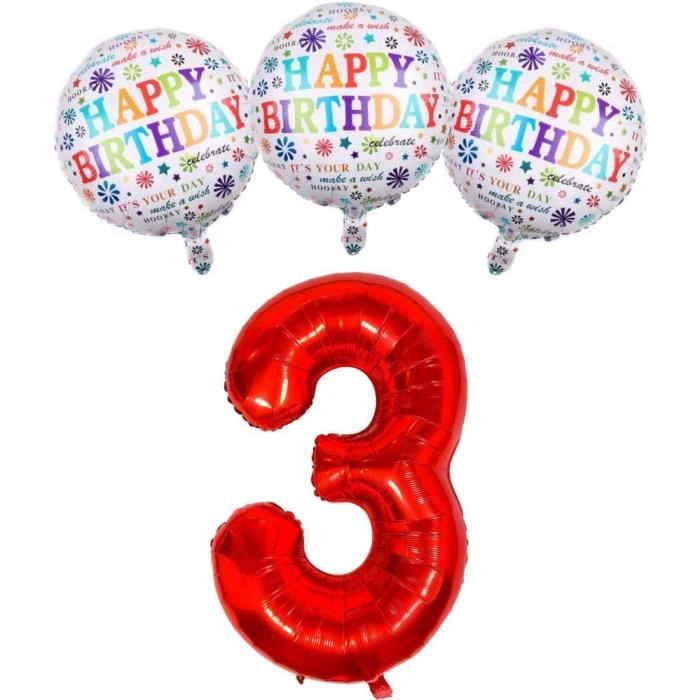 Décoration Ballons 3 Ans Garçon - 30 Pièces Avec Chien Dessin Animé Pour Anniversaire