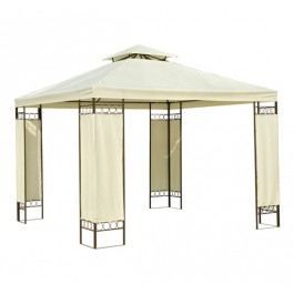Tente de Réception - Barnum - Beige - 3x3m - Résistante à leau - Facile à installer - Autoportante