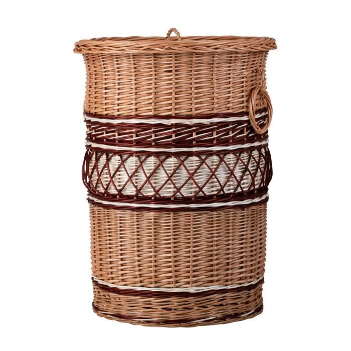 Grand panier à linge tissé pour couvertures, jouets et vêtements, salle