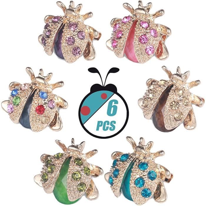 5 Broches De Noël En Métal – Père Noël, Bonhomme De Neige, Sapin, Renne – Pour Vêtements, Sacs, Accessoires – Cadeau Festif