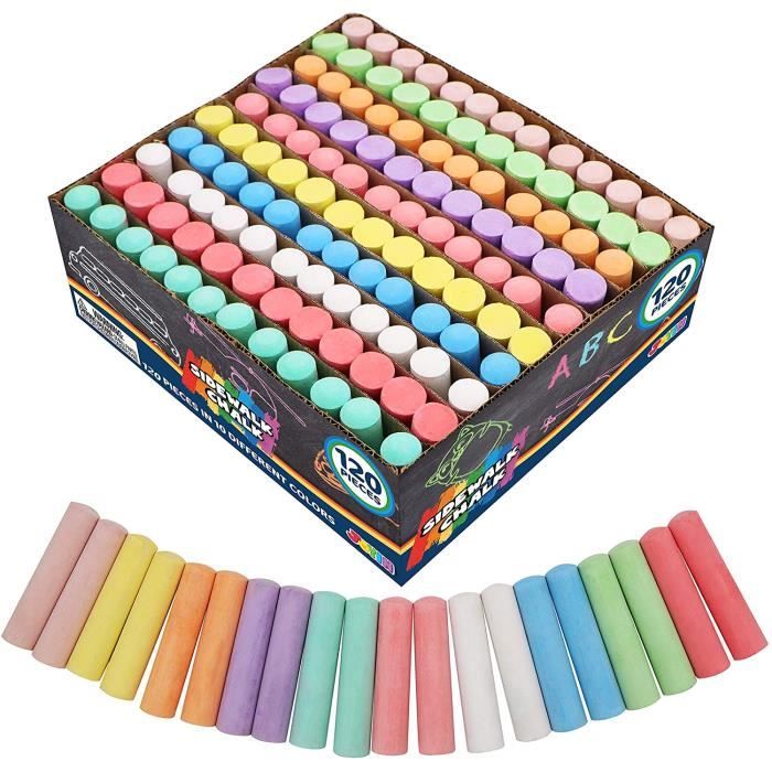 JOYIN Lot De 60 Craies Géantes Avec étui Arrondi Pour Enfants, Jumbo
