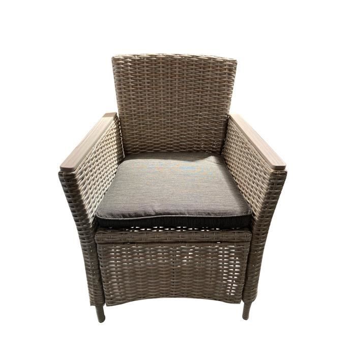 Fauteuil de Rotin Synthétique Acier Chillvert Turin 65x68 5x93 5 cm Coussin Anthracite Fauteuil de Rotin Synthétique Acier Chillvert Turin 65x68 5x93 5 cm Coussin Anthracite