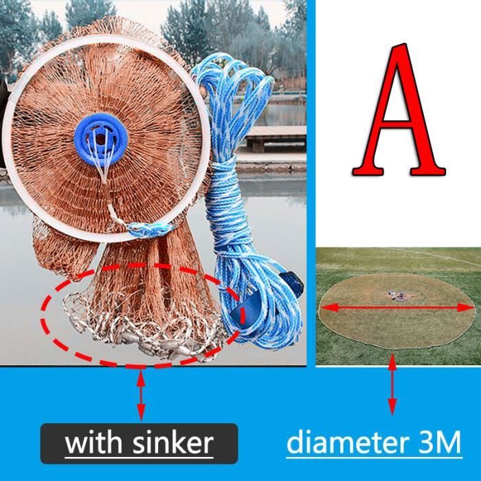 Filet De Lancer De Pêche 10 Pieds / 3 Mètres - Professionnel, Durable, Livraison Rapide