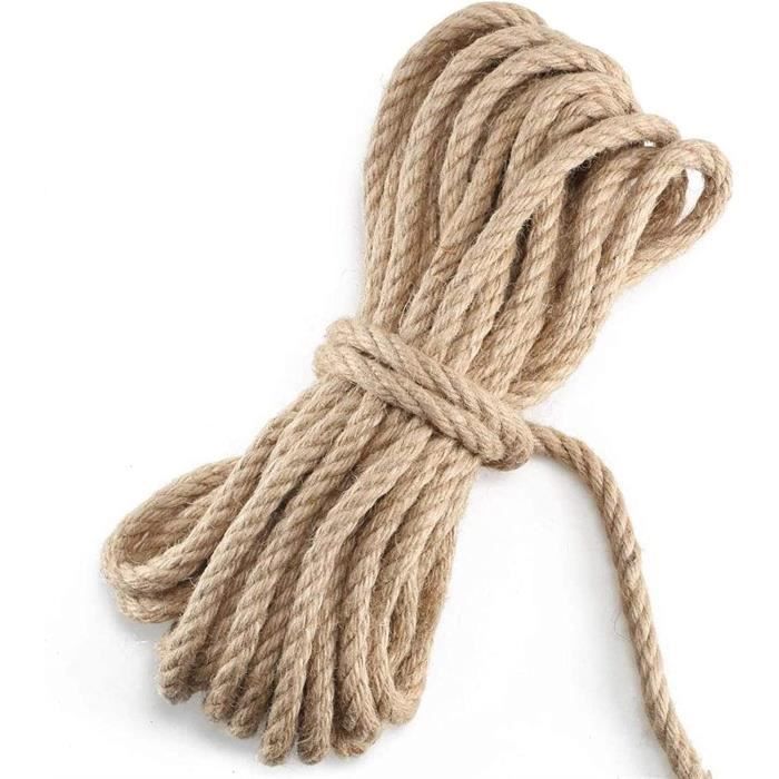 2mm Ficelle Fil de Coton tressé Naturel Corde de Chanvre colorée Corde