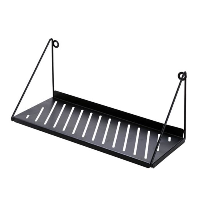 Taille:38x16x17cm Nord européen De Fer Étagère Murale Mur Stockage Monté Rack Décoration Noir Couleur