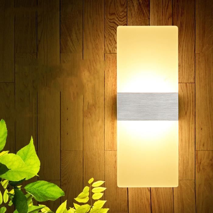 Applique Murale LED 8W Moderne Aluminium Lampe 8 LED Interieur Éclairage  Lumières pour Cuisine Escalier Chambre Couloir Salon Les Lampes de Nuit