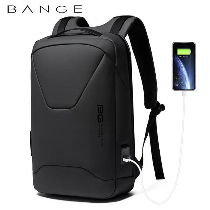 Sac à dos,Banger – sac à dos antivol étanche pour hommes, 15.6 pouces, pour le travail quotidien, les - Type Black-45 x 32 x 11cm