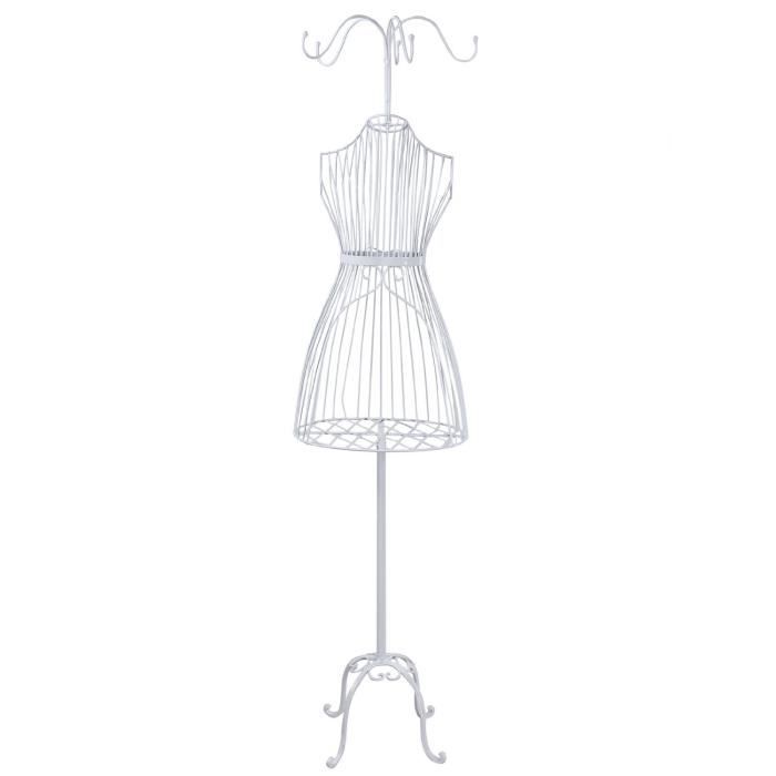 Buste de présentation Femme Noir et blanc 67 cm Mannequin de Couture