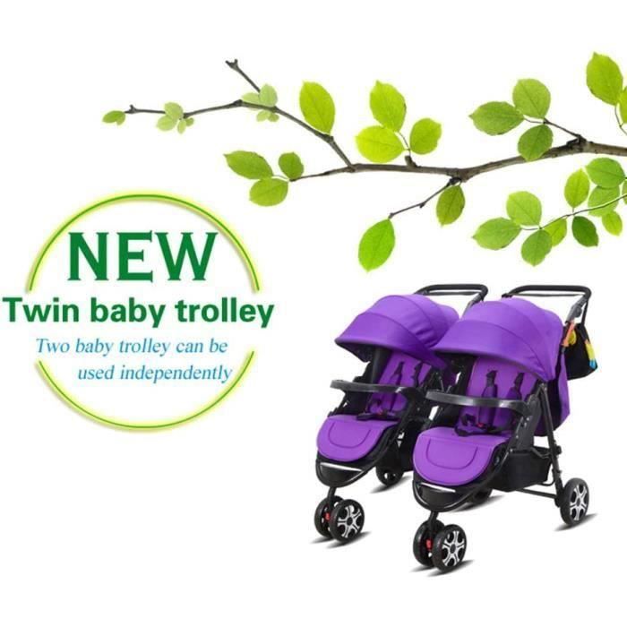 Yangsanjin Landau Jouet Fille Poussette Landau Double Poussette Cote A Cote De La Naissance A 2 X 7 5 Kg Combinable Ave Cdiscount Jeux Jouets
