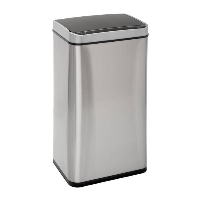 5Five - Poubelle de Cuisine en Inox 40 Litres Sensor Ouverture et Fermeture Automatique - Maison