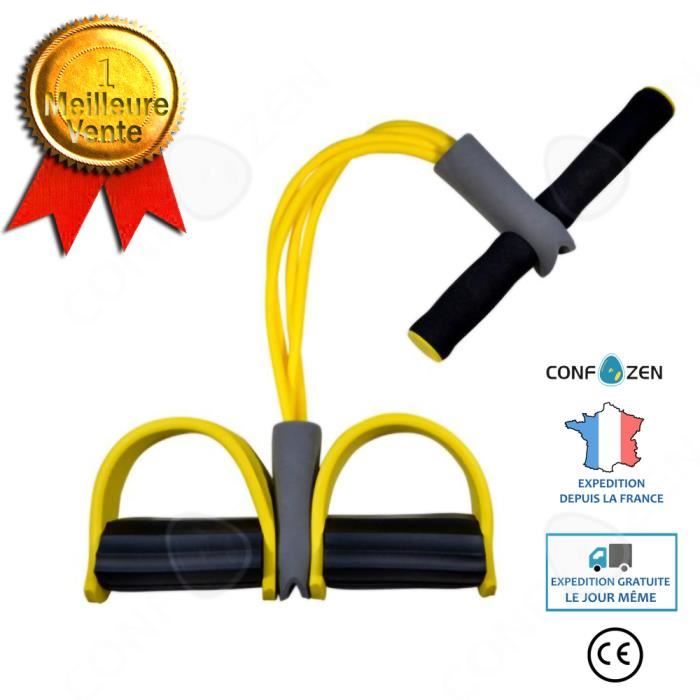 Bandes De Résistance Fitness – 4 Tubes Avec Pédales Et Poignées – Pour étirement, Musculation, Perte De Poids - 8