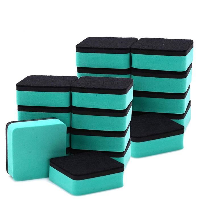 Lot De 12 Effaceurs Magnétiques Pour Tableau Blanc - Bleu - Ergonomiques Et Pratiques Pour Bureau, école