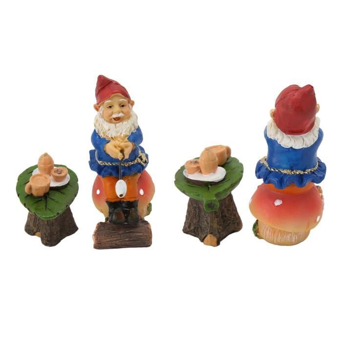 Statues Nains De Jardin Miniatures – Lot De 7 Pièces 5 Cm, Résine, Décoration Féerique Pour Pot De Fleurs, Jardin - 7