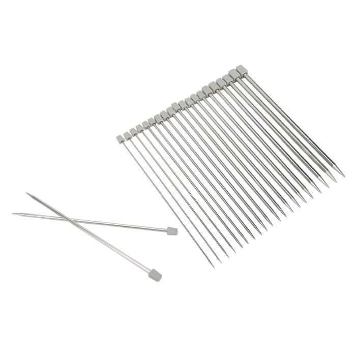 Set De 15 Aiguilles Circulaires à Tricoter En Acier Inoxydable - 5 Tailles (2mm à 4mm) - Pour Chaussettes, Bonnets, Écharpes - 2