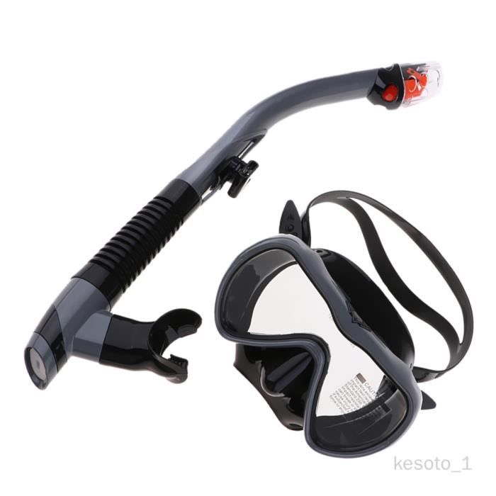 TOKIDNY Masque De Plongée Avec Tuba Adulte - Ensemble Complet Ergonomique Orange, Anti-Buée, Joint Étanché Pour Snorkeling Et Natation