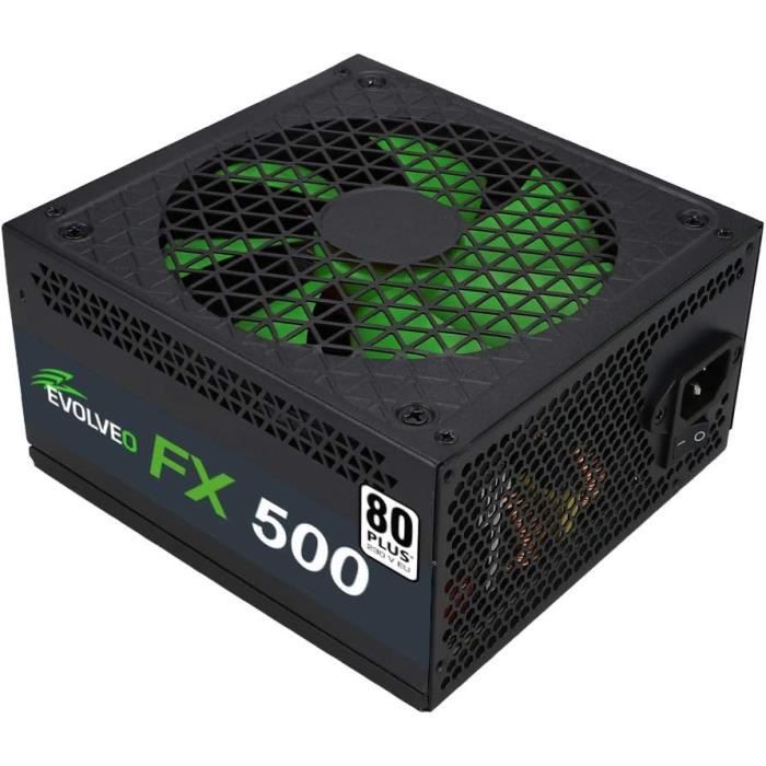 Alimentation - Evolveo - FX 500 - 500W - ATX 2.2 - Silencieuse 14 cm - 80+ Certification