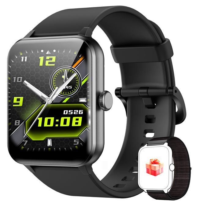 Montre Connectée Homme Femme 1.96HD Avec Appel Bluetooth - Smartwatch Sport IP68 Podomètre Moniteur Sommeil Cardio SpO2