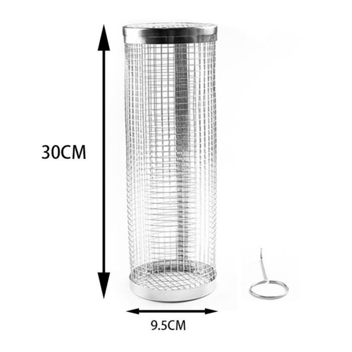 Panier De Barbecue En Acier Inoxydable - Accessoire Multifonction Pour Gril, Friture Et égouttage - Dimensions 20x16x9 Cm