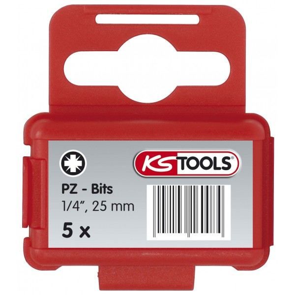 Boîte dembouts de vissage KS TOOLS Classic Pozidriv PZ1 x 25mm 5 pcs 911.2220