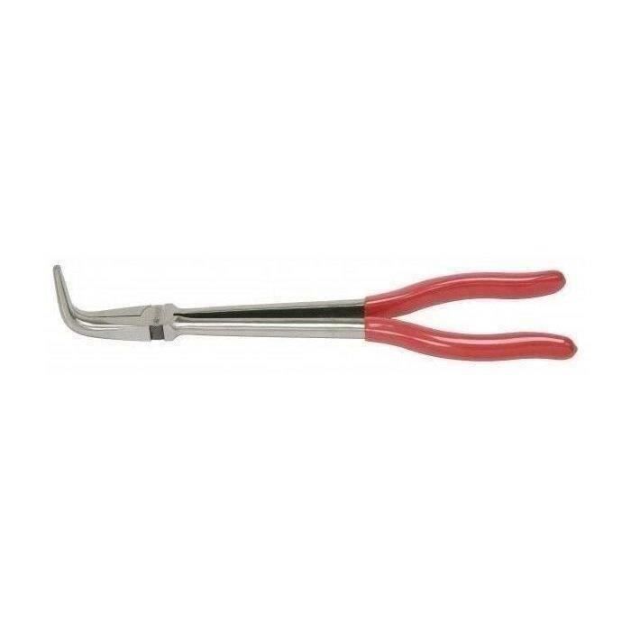 Pince à becs 90° extra longue - KS TOOLS - A bec - Rouge - Longueur totale 270 mm