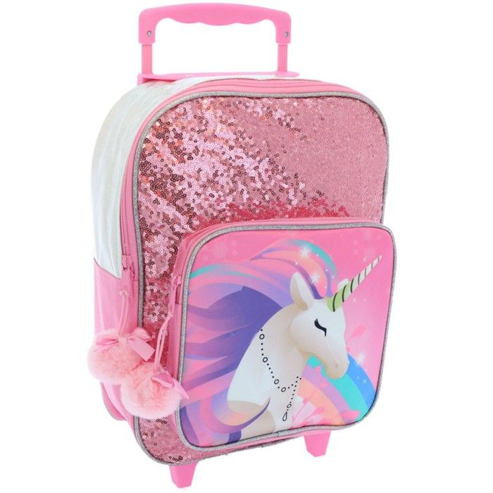 Sac à dos à roulettes Licorne 39 CM Rose Cdiscount Bagagerie