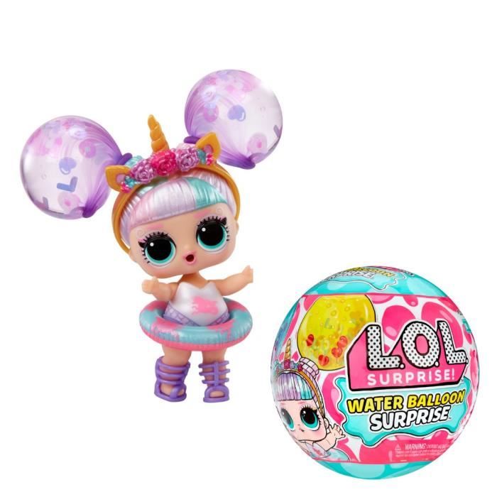 L.O.L. Surprise Water Balloon - Mini poupée 7,5cm - Coiffure ballon d'eau avec paillettes - 3 paires