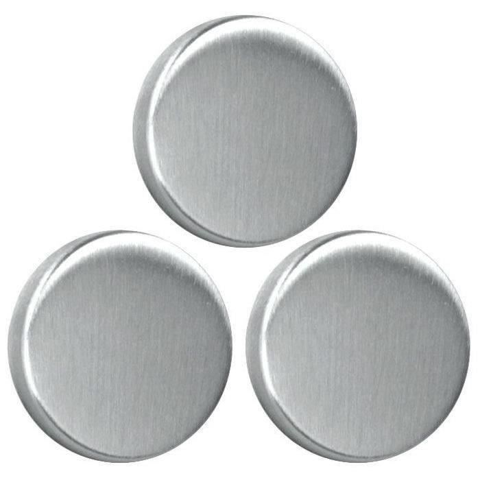 Magnets ronds inox 3.5cm lot de 3