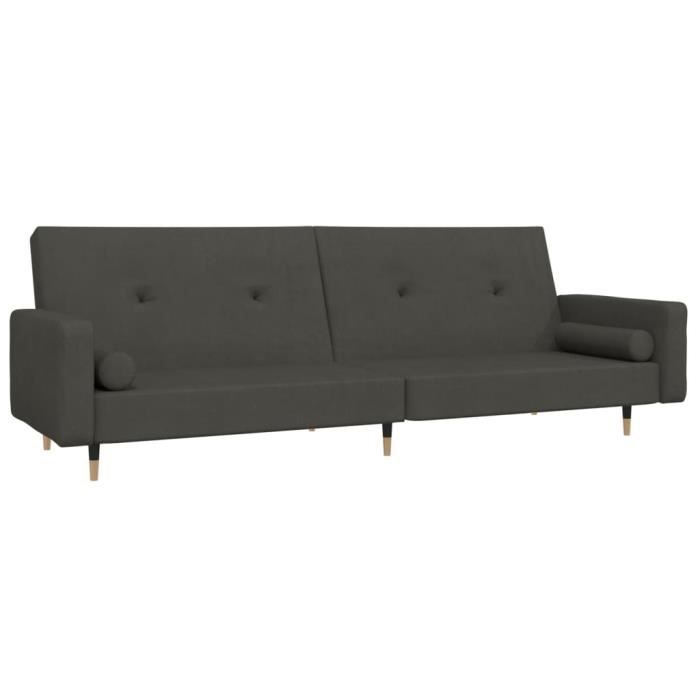 Canapé 2 places convertible gris foncé - Ameublement Canapé 2 places convertible gris foncé - Ameublement