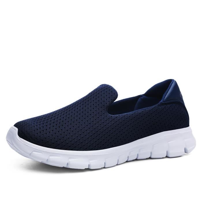 Femme Moccasins Femmes Slip On Sneakers légère Chaussures de marche Souliers  simple Chaussure respirantes Poids Léger Plus Taille Bleu - Cdiscount  Chaussures
