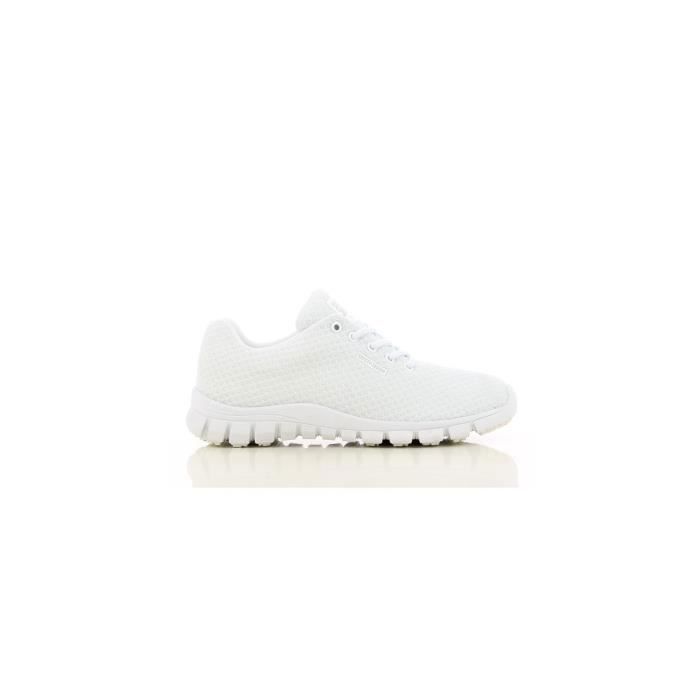 VETSECURITE Basket - Safety Jogger - KASSIE - Blanc - Extra légère - Anti-dérapante - Anti-statique