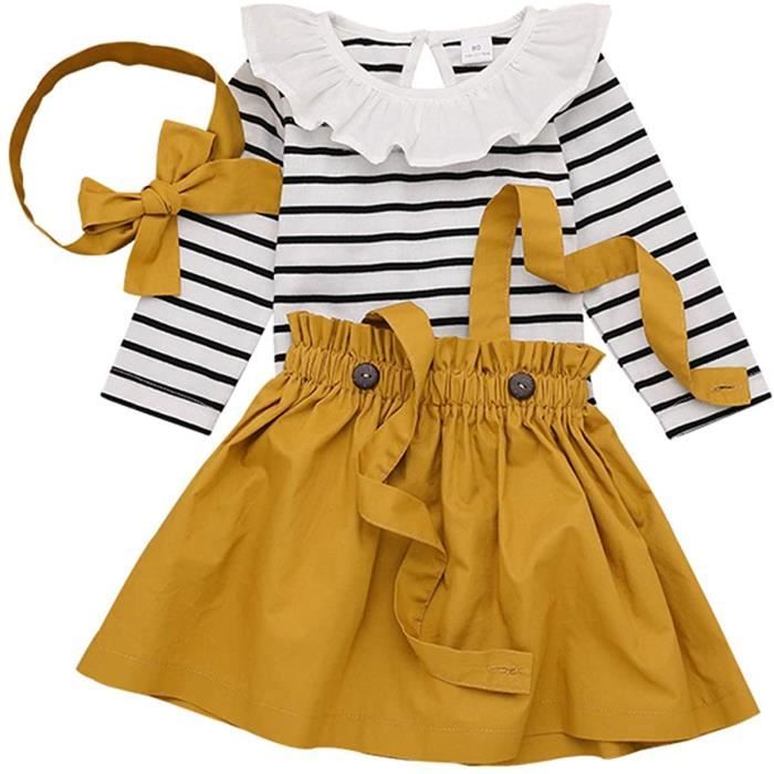 Nouveau-né bébé Fille Jupe Haut Ensembles Floraux à Manches Longues Barboteuse Hauts jarretelle Robe Globale Bandeau Printemps été vêtements Tenues Nouveau-né bébé Fille Jupe Haut Ensembles Floraux à Manches Longues Barboteuse Hauts jarretelle Robe Globale Bandeau Printemps été vêtements Tenues