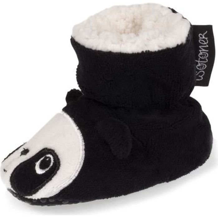 Isotoner Chaussons Noir Mixte Bebe Noir Cdiscount Chaussures