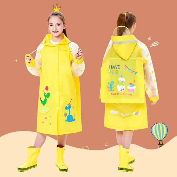 Combinaison De Pluie Enfant Hovkib - Imperméable Une Pièce - Bandes Réfléchissantes - 1-10 Ans